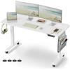 VASAGLE Scrivania Elettrica Regolabile in Altezza, 60 x 140 x (72-120) cm, Tavolo Regolabile in Continuo, Funzione di Memoria con 4 Altezze, Bianco Nuvola LSD174W01