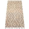 DRW Tappeto rettangolare in iuta e cotone, beige e marrone, 1 x 80 x 160 cm