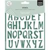 Vaessen Creative Stencil per Pittura Lettere Maiuscole dell'Alfabeto da 15 x 15 cm - Stencil Riutilizzabile per Fai da Te, DIY, Scrapbooking, Biglietti, Bullet Journal e Progetti Creativi