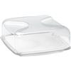 Guzzini Copriformaggio Quadrato Gocce, Trasparente, 25.5 x 25.5 x h11.5 cm
