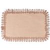 Villa d'Este Home Tivoli 1996 Tovaglietta rettangolare beige 45x30 cm in juta, bordo ricamato