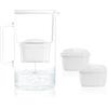 Wessper Caraffa Filtrante Vetro da 2,5 L + 2 Cartucce, Compatibile con Filtro Brita Maxtra, Maxtra+, Brocca Filtrante Aqua BPA Free - Mento