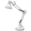 VELAMP - Lampada da Tavolo con Braccio Regolabile Charleston XL, Lampada da Scrivania Design Moderno, Abat Jour da Comodino per Lettura con Pinza da Tavolo - Attacco Lampadina E27, Cavo 150cm - Bianca