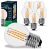 V-TAC 6x Lampadine LED Filamento G45 Attacco E27-4W (Equivalenti a 35W) - 400 Lumen - Lampadina Massima Efficienza e Risparmio Energetico - Luce Bianca Calda 3000K, 214306-6