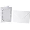 Papermania Confezione da 4 biglietti e buste, 20,3 x 15,2 cm, 300 g/m², colore: bianco