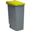 WELL HOME MOBILIARIO & DECORACIÓN Well Home Contenitore riciclaggio 85 litri Chiuso, Giallo, 76x57x42 cm
