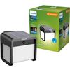 Philips Ezra, Lampada solare da parete UltraEfficient, per Esterni, con Sensore di Movimento, 3000K, 250/25lm, Nero