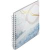 Hama Album fotografico a spirale Watercolor 28 x 24 cm (100 foto 10 x 15 cm da incollare, 50 pagine bianche, Album Scrapbooking DIY Libro fotografico da personalizzare e incollare) Blu