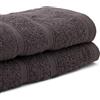 Bassetti Set 1+1 Asciugamano E Ospite, Fumo, 100% Cotone, 40X60/60X100 cm, 2 Asciugamani, Morbidi Assorbenti E Lavabili In Lavatrice