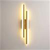 Comely Applique da Parete Interno, 16W Lampada da Parete Oro 3000K | Lampada a Muro LED per Camera da Letto Soggiorno Corridoio Ufficio Scala