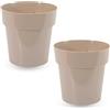 PARENCE.- Set di 2 piccoli vasi in plastica - Ø 12 cm - vasi leggeri e resistenti senza foro di drenaggio - ideali per piantine, talee, piante da interno - colore casuale
