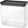Brabantia TASTY+ Contenitore impilabile | Ermetico XL per alimenti con guarnizione del coperchio in silicone per la cucina | Alimenti secchi e umidi, zucchero, farina | Capacità 3,5L | Dark Grey