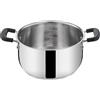 Lagostina Pratica Pentola Alta 2 Maniglie per Induzione, Grigio, 20 cm, Acciaio 18/10