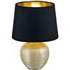 RL LIVE YOUR LIGHT Reality R50621079 Luxor, Lampada da tavolo, ceramica, E14, oro, 18 x 18 x 26 cm