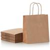 Parmedu Sacchetti regalo di carta: 30 sacchetti regalo in carta kraft con manici, piccoli sacchetti regalo marroni per Natale, festival, compleanni, feste, matrimoni, 22 x 9 x 20 cm