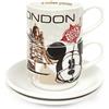 Egan Set 2 Tazze caffè Impilabili London con MetalRack