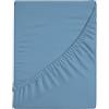Zer0bed, Lenzuolo Sotto con Angoli Piazza e Mezza Tinta Unita 100% Cotone ANGOLO MAXI 30CM, 1 Piazza e Mezza, Avio, 130x200
