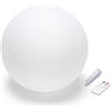 Velamp Sfera Luminosa Giardino LED 25cm, Luci Solari da Esterno e Interno | 7 Colori e Bianco Caldo, Autonomia 6h, Resiste a Pioggia e Polvere, Picchetto e Telecomando Incluso, Lampada Solar Nova