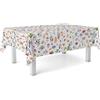ECOMMERC3 Tovaglia plastificata antimacchia quadrata 140x140 Garden Fiori | Per il tavolo quadrato da quattro, tela cerata impermeabile, si pulisce con un panno umido, fabbricata in Spagna
