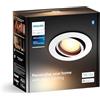 Philips Hue Milliskin, Faretto a incasso, 70 mm, Bianco, Confezione singola | Luce bianca da calda a fredda, Rotondo, 400 lm, Smart Home, Compatibile con Alexa (Echo, Echo Dot)