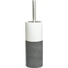Sealskin Doppio Spazzola per Toilette, Porcellana, Grigio, 10.1 x 10.1 x 38.3 cm