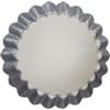 Guardini, Set di 4 stampi crostatine Ø 12 cm, Fondo Salvagoccia, Acciaio con rivestimento antiaderente, Nero e Argento, Made in Italy, Linea Silver Elegance