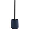MSV - Scopino per WC con Supporto in Ceramica MAONIE - Setole Resistenti all'Usura - Design Classico - 10,4 x 38,8 cm - Autoportante - Blu Scuro Opaco - Elegante Accessorio da Bagno