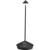 Zafferano, Pina, Lampada da Tavolo Ricaricabile e Senza Fili con Controllo Touch, Adatta per Salotto ed Esterni, Dimmer, 2200-3000 K, Altezza 29 cm, Colore Nero