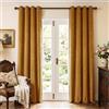 StangH Tende in velluto marrone dorato, lunghezza 274,3 cm, lussuose tende oscuranti per feste di compleanno, vacanze, studio, sfondo con occhielli, larghezza 52 x L 108, 2 pannelli