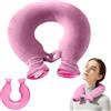 Behogan Borsa dell'acqua calda per il collo, con rivestimento in pile, borsa dell'acqua calda, grande cintura per bottiglia d'acqua, cuscino per il collo e la schiena per donne, mamma, papà (rosa)