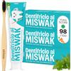VIRHEA® Siwak Dentifricio 100 g al Miswak Naturale x4 - Dentifricio Senza Fluoro - 98/100 su Yuka - Sbianca i denti, protegge le gengive, rafforza lo smalto, sapore menta fresca, cura orale