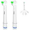 Rayakt 2 testine di ricambio per spazzolino interdentale, compatibili con testine Braun Oral-B per la pulizia di bretelle, fessure, denti posteriori, ponti