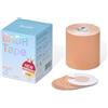 BnDR Cotton Nastro Kinesiologico Trans con Copri Capezzoli per Compressione Toracica FTM Transgender, Extra Largo, 7,6 cm x 5 m (Beige)