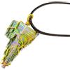 Fmzrbnih Collana Del Minerale Di Bismuto - CRISTA DI CRISTHUTH CHAKRA, Collane Di Bismuto | Cristalli Di Metallo Naturali Bismuth Pendenti Minerali, Pendenti In Pietra In Quarzo Gemella Avvolto Per L