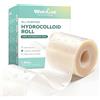 Welnove Hydrocolloid Roll - Hydrocolloid Patch with Self-Adhesive, Ultra Absorbent for Burn, Blister, Acne Care, Flexible & Waterproof - 2.56in x 9.8ft Cut to Fit