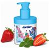 Jordan* | Dentifricio per bambini con pompa dosatrice | Dentifricio in erogatore a pompa equivalente a 3 tubi normali | Soluzione innovativa e comoda | 0-5 anni | 500 ppm | Fragola | 150 ml