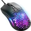 GLORIOUS Model O Eternal - Souris RGB ultralégère Filaire - Poids Plume 55 g - Éclairage RGB Changeable - 6 Boutons programmables - Design symétrique - Capteur Optique 12K DPI - PC/Mac - Noir