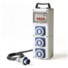 STAK BY VELAMP Quadro Elettrico di Distribuzione 3 Prese Industriali CEE, Spina CEE, Cavo 2M H07RN-F 3G2.5, Impermeabile IP65, interruttore differenziale 30ma + interruttore di sicurezza. Ideale per cantieri, camper