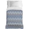 PENSIERI DELICATI Copriletto 170 x 280 cm, Telo Singolo 100% Cotone Pique, Ideale Come Telo Arredo, Coperta Salva Letto 1 Piazza, Fantasia Spinato Azzurro, 100% Made in Italy