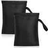 OTraki 2 Pezzi Sacco Biancheria Sporca da Viaggio,30x40cm Impermeabile Porta Costume Bagnato,Riutilizzabile Sacchi Biancheria Sporca,Borse Riutilizzabili del Pannolinoda da Bagno Spiaggia Gym (Nero)