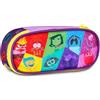 Seven Inside Out 2 Portapenne Scuola Round Plus, Viola, Astuccio Ovale Con Elastici e Tasca Per Penne, Matite e Accessori, Scuola Elementare e Media, Bambina e Ragazza