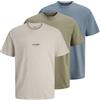 JACK & JONES Jjesoho Tee SS Crew Neck 3pk MP Jjesoho Tee SS Crew Neck 3Pk MP Uomo (Pacco da 3)