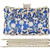 CORIOS Borsetta da Sera Donna Strass Clutch Elegante Pochette Piccolo con Catena Borsa a Mano Borsa a Tracolla Borsa a Spalla per Cocktail Festa Ballo Cerimonia Blu