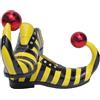 Modeewel Scarpe per costume di carnevale e Halloween, per uomo e donna, scarpe da clown, scarpe da pagliaccio, scarpe da pagliaccio, scarpe basse in tessuto Oxford a righe con punta lunga ricurva