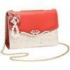 CORIOS Elegante Borsa a Tracolla da Donna PU Pelle Borsa a Mano Borsa a Spalla con Paillettes Capacità Media Borse Messenger Moda Borsa Ascellare Borse Tote per Lavoro Shopping Viaggio Rosso