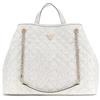 GUESS borsa a tracolla borsa shopper Giully II Large 2 In 1 Tote Cream White bianco