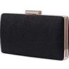 CORIOS Borsetta da Sera Donna Paillettes Clutch Bling con Catena - Pochette Piccola Elegante per Sposa, Cocktail, Festa, Ballo, Cerimonia - Tracolla Nero