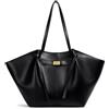 Generic Borsa Tote da Donna in Pelle, Borsa a Mano Grande, Borsa Capiente, Borsa da Spalla per Lavoro, Viaggi, Shopping e Scuola, Nero, Bianco, Marrone