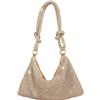 CORIOS Borsetta da Sera Donna Strass Pochette Glitterata Clutch Borsa Scintillante Borsa a Spalla Elegante Borsa a Mano Borsa a Tracolla per Cocktail Festa Ballo Cerimonia Oro