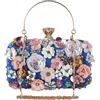 CORIOS Donna Borsa Sera Fiore Pochette Nozze Pochette da Sera Eleganti Borsette Borsa a Spalla Borsa a Tracolla Borse Messenger per Festa Banchetti Ballo Nozze Blu